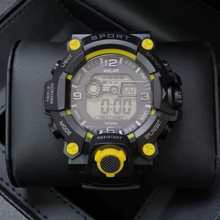 ساعت مچی طرح جی شاک حاشیه زرد رنک g shock